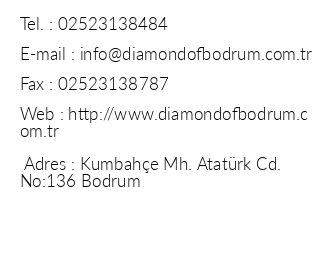 Diamond Of Bodrum iletiim bilgileri